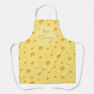 "Zeg kaas" Cute Cutomizable Yellow Holey Cheese Schort