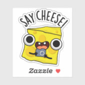 Zeg kaas grappige fotograaf Pun Sticker (Vel)