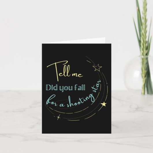 Zeg me dat je op een vallende ster hebt Herfst Kaart (Voorkant)