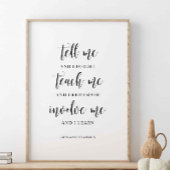 Zeg me en ik vergeten Benjamin Franklin Quote Poster