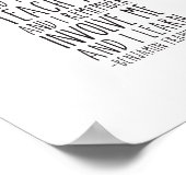 Zeg me en ik vergeten Benjamin Franklin Quote Poster (Hoek)