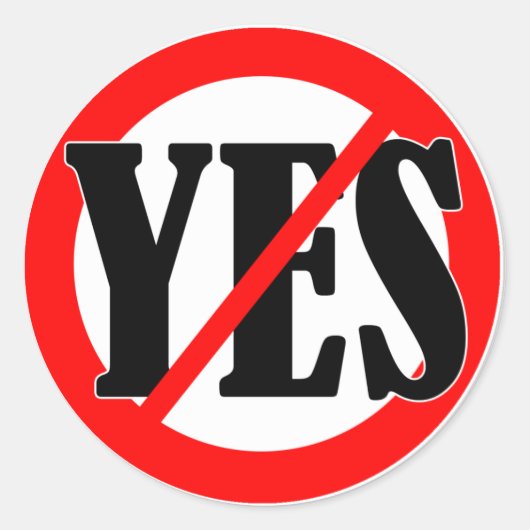 Zeg nee ronde sticker (Voorkant)