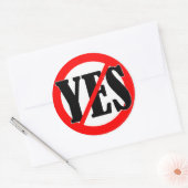 Zeg nee ronde sticker (Envelop)