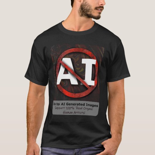 Zeg nee tegen AI 'Art'-Afbeeldingen T-shirt (Voorkant)