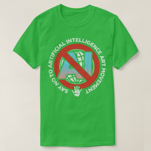 Zeg nee tegen AI Art Movement T-shirt (Design voorkant)