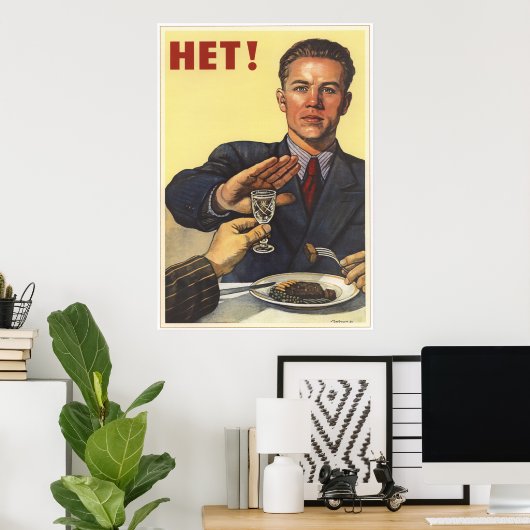 Zeg nee tegen alcohol! poster (Thuiskantoor)