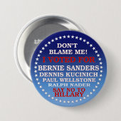 Zeg nee tegen de Hillary! Ronde Button 7,6 Cm (Voorkant /achterkant)