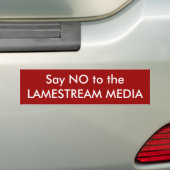 Zeg NEE tegen de LAMESTREAM MEDIA Bumpersticker (Op auto)
