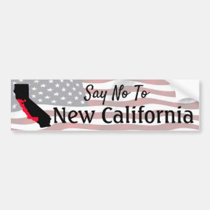 Zeg nee tegen de nieuwe Californische Bumpersticke Bumpersticker