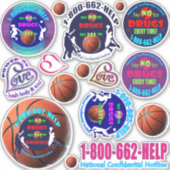 Zeg NEE tegen Drugs - Zeg JA tegen Basketbal!  Sticker (Voorkant)