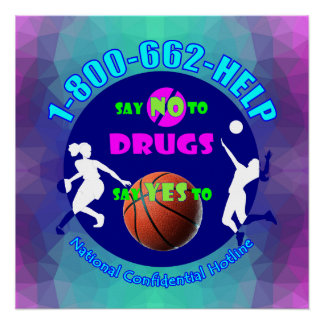 Zeg NEE tegen drugs - zeg JA tegen Basketball! Perfect Poster