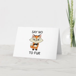 Zeg nee tegen Fur - Sad Fox Kaart