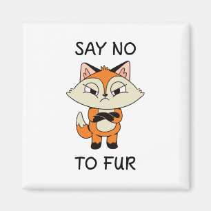 Zeg nee tegen Fur - Sad Fox Magneet