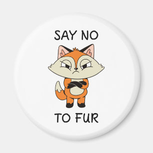 Zeg nee tegen Fur - Sad Fox Magneet