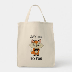 Zeg nee tegen Fur - Sad Fox Tote Bag