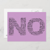 Zeg nee tegen geweld, misbruik, drugs, alcohol en briefkaart (Voorkant / Achterkant)