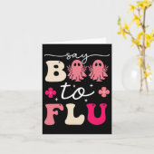 Zeg nee tegen het griepprik vaccin Grappige Hallow Kaart (Gele Bloem)