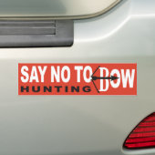 Zeg nee tegen het jagen op de hengel bumpersticker (Op auto)