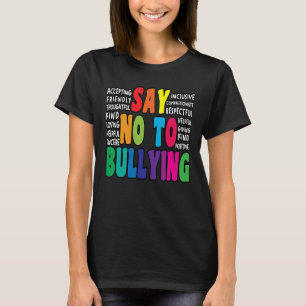 Zeg Nee Tegen Pesten Anti Pesten Beweging T-shirt