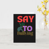 Zeg nee tegen pesten - Anti-pesten Bewustzijn Kaart (Gele Bloem)