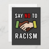 Zeg nee tegen racisme briefkaart (Voorkant / Achterkant)