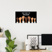 Zeg nee tegen racisme Poster (Thuiskantoor)