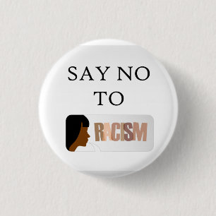 Zeg nee tegen racisme ronde button 3,2 cm