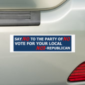 Zeg nee tegen republikeinen bumpersticker (Op auto)
