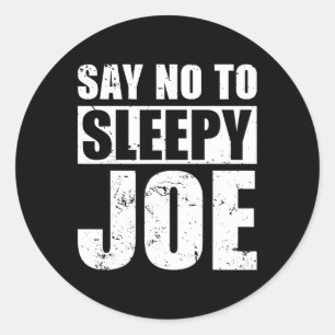 Zeg nee tegen Sleepy Joe Election Anti Biden Repub Ronde Sticker