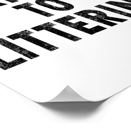 Zeg nee tegen zwerfvuil tegen Earth Day Envir Poster (Hoek)