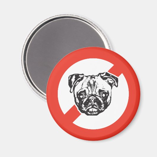 Zeg Neen tegen Pugs Magneet (Voorkant / Achterkant)