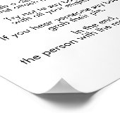 Zeg niet baby teken modern minimalistisch eenvoudi poster (Hoek)