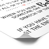 Zeg niet dat baby baby shower roze bloemen teken poster (Hoek)