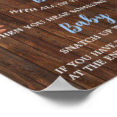 Zeg niet dat Baby Clothespin AA Cowboy Shower Game Poster (Hoek)