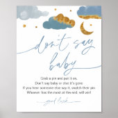 Zeg niet dat Baby Game Twinkle Star Baby shower Bo Poster (Voorkant)