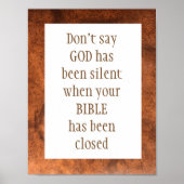Zeg niet dat GOD SILENT Isaiah 55:11 was Poster (Voorkant)