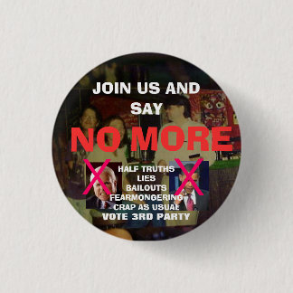 ZEG NIET MEER RONDE BUTTON 3,2 CM