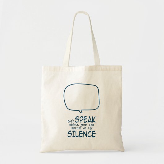 Zeg niets tote bag (Voorkant)