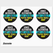 Zeg nu papieren handdoek - Voice Activated Sticker (Vel)
