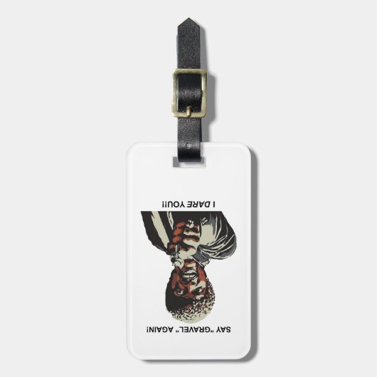 Zeg opnieuw grind als ik ben dat je fietst. bagagelabel (Voorkant verticaal)