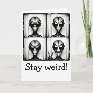 Zeg Rare! Grappige Alien Selfie Foto's Verjaardags Kaart
