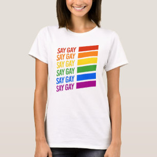 Zeg Regenboog Gay T-shirt