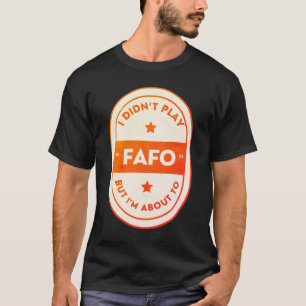 Zeg tegen iedereen dat je geen FA hebt, maar op he T-shirt