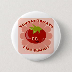 Zeg Tomato! Ronde Button 5,7 Cm
