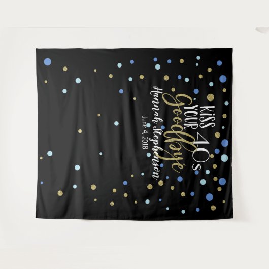 zeg vaarwel tegen je 40-er jaren 50e verjaardagsfe wandkleed (Voorkant (horizontaal))