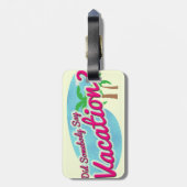 Zeg Vacation Retro Art Fun Nostalgia Bagagelabel (Achterkant verticaal)