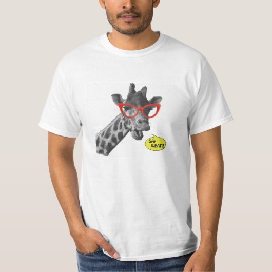 ZEG WAT? Talking Giraffe T-shirt (Voorkant)