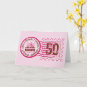 Zegel 50 van de verjaardag Kaart (Gele Bloem)