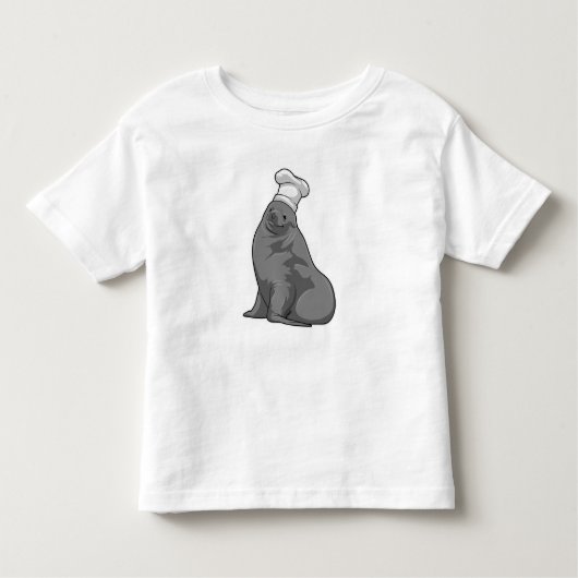 Zegel als Cook met Chef-pet Kinder Shirts (Voorkant)