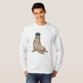 Zegel als politieagent t-shirt (Voorkant volledig)